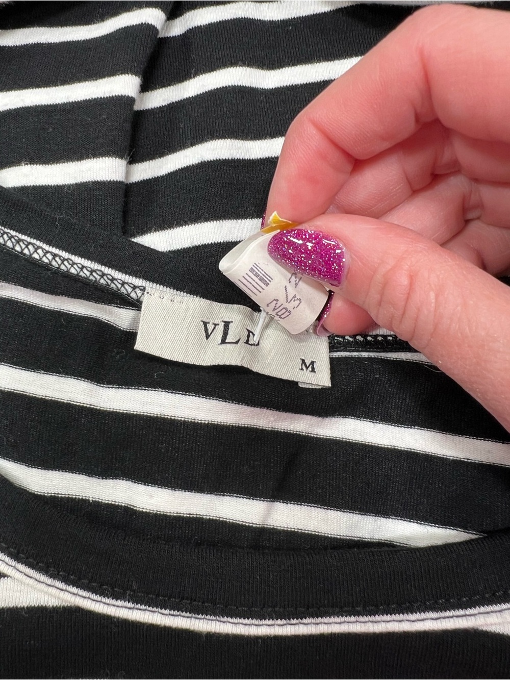 Striped Ruffle Blouse M - Picture 6 of 9